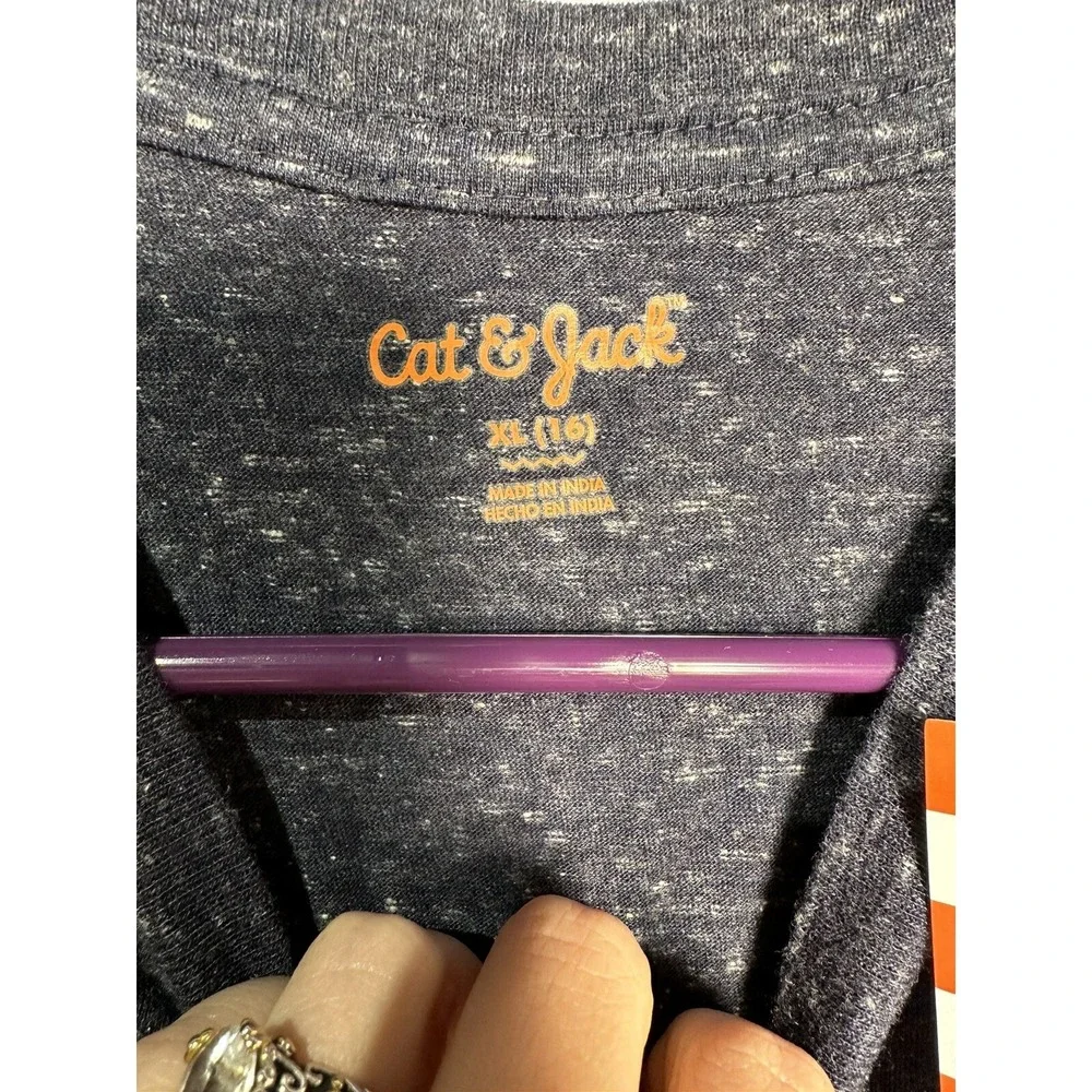 cat & jack boys short sleeve t‎ shirt size XL extra large 16 blue